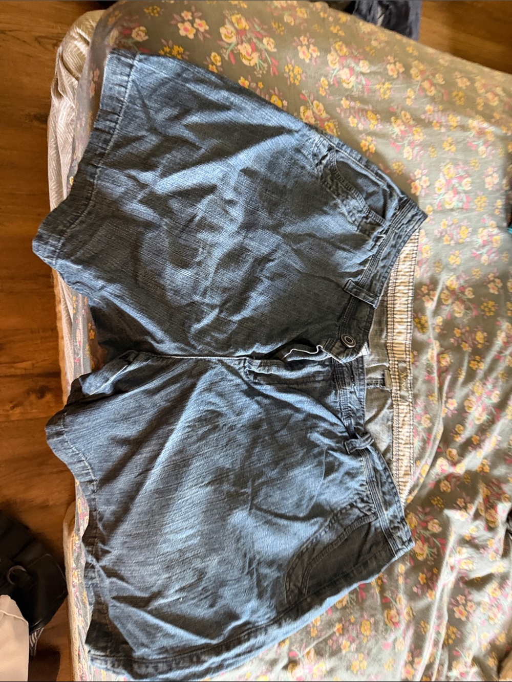 Women's Blue Casual Bermuda Shorts - Lightweight Everyday Style